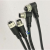 弯头直头4/5芯公头母头单端PVC连接线对插式传感器 直头4孔母头带线2米