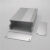 DYQT铝合金外壳铝型材盒子分体铝壳电池盒壳体电路板壳定制开孔69*27 氧化白色100mm