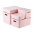 宝巢桌面收纳盒日式简约多功能杂物筐带盖药箱可叠加塑料五件套储物箱化妆盒 五件套