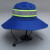 环卫工人帽夏季遮阳防晒帽物业保洁清洁工太阳帽系绳大帽檐圆盆帽 桔色 可调节