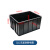 万迪诺防静电周转箱 塑料零件收纳箱 ESD电子元件物料盒 黑色物流筐 710*550*380mm（11号）