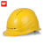 9F 欧式透气安全帽建筑工地工程施工ABS安全头盔可定制印字 黄色