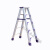 ONEVAN梯子加厚双筋铝合金人字梯室内折叠不伸缩2米加固工程梯 双筋加固款2米五步梯(紫色)