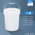 加厚水桶螺旋盖塑料桶圆桶五金配件周转桶带盖20升25L30公斤 螺旋桶20L
