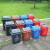 益美得 上海分类垃圾桶大号摇盖干湿垃圾分离垃圾箱果皮桶 20L棕色（湿垃圾）