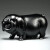 仙将黑色猪摆件实木雕刻十二生肖黑色猪客厅办公电视柜补角装饰工艺品 黑色 实木精雕猪（长10cm）单只