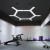 LED造型吊灯创意个性人字形Y型办公室灯健身房网咖店铺工业 白框-对角115cm(单边62cm 60w)