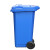 舒蔻(Supercloud)分类垃圾桶大号带盖塑料户外环卫物业酒店商用国标可回收 蓝色100L