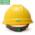 msa梅思安V-Gard500透气型一指键安全帽工地施工领导建筑工程国标加厚头盔定制男 黄色-透气型ABS一指键