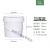 定制加厚带盖塑料桶带盖密封桶白桶涂料桶油漆桶1L-20L升KG公议价 5L白色加厚带盖有提手
