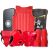 国泰兴达 散打护具全套成人搏击武术格斗训练拳击护具组合套装 五件套红色