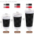 安达通 S型3层瓦楞杯 防烫热饮打包杯一次性咖啡饮料纸杯 红色16A 497ml 带黑盖100只