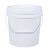 级塑料桶圆桶带盖密封水桶油漆桶空桶小白桶5/20/25L升kg公斤 1L透明无提手塑料桶 2个