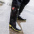 高筒雨鞋 男士雨靴 加绒水靴 长筒短筒鞋 防滑雨靴 防水中筒水鞋 W806中筒牛筋底厚底偏大