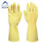 阿力牛 AST-007 工业乳胶手套耐酸碱 纯天然乳胶手套加厚耐磨工业劳保手套 黄色乳胶手套 中号