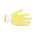 冰禹 防护耐磨棉线手套 防滑点胶点塑劳保手套 60双 黄色（耐磨600g）BYlf-05