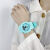 雅帝阁电子手表可爱少女生中学生韩版简约独角兽ins超火原宿风运动大茜 米色 单个手表+电池