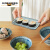 法漫玫德国进口品质日式餐具一人食碗筷单人精致家用碗碟盘 6头 蓝绘餐具套装-
