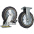 ONEVAN风火轮聚氨酯脚轮 耐磨轻音重型工业轮子 8寸(2刹车+2定向) 灰色