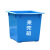 塑料40L加厚无盖清洁箱60升大果壳箱学校分类垃圾桶户外方形 60L果壳箱蓝色