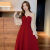 知特（ZHITE）新娘服装平常可穿高级感法式气质红色连衣裙女2023春秋敬酒服新娘 红色 S 建议80斤-95斤