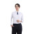 中神盾Z-501 男女装新款衬衫竹纤维纯色长袖商务工装职业方领衬衫定制职业装（41码）4XL（1-9套）白色