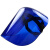 全封闭电焊工专用防烤脸烧焊氩弧焊防护面罩防油烟透明面罩 蓝色