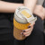 乐扣乐扣（LOCK&LOCK）咖啡杯手持玻璃杯男女学生便携式吸管杯随手茶水杯子350ML黄色 LLG689YEL