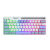 狼蛛F3061机械手感键盘有线mini小键盘RGB背光台式电脑笔记本游戏 绿白粉三拼色-RGB光