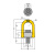 台湾YOKE原厂直销起重旋转吊环8-231-225万向环旋转英制公制美制吊点   M64 3