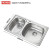 弗兰卡（Franke）洗菜盆304不锈钢水槽双槽水槽龙头套装洗菜盆洗 裸槽（含下水） CNX620D-15A
