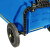 益美得 塑料脚踏分类垃圾桶脚踩大号垃圾箱果皮桶带盖 120L蓝色（可回收物）