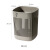 斯威诺 N-3996 格栅镂空垃圾桶 卫生间塑料方形无盖纸篓 灰色