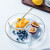 钢化玻璃三分格简食餐盘家用商用水果拼盘餐盘配菜盘早餐水果沙拉盘分隔甜品零食盘子 9寸直径22.5厘米