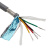 RONGLAN 屏蔽拖链电缆TRVVP耐油耐折抗干扰高柔性机械手控制电源线  灰色TRVVP 4芯0.75平方*100米/卷 