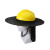 海斯迪克户外工地防晒帽遮阳帽遮阳板安全帽遮阳挡（不含安全帽） 黑色 