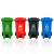 益美得 塑料脚踏分类垃圾桶脚踩大号垃圾箱果皮桶带盖 120L蓝色（可回收物）