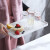 古哲（） 双层沥水盘塑料长方形置物架 厨房茶水托盘茶盘家用水果盘 小号白色