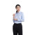 中神盾YZ-701 男女长袖衬衫夏季新款商务男女装条纹液氨免烫长袖衬衣定制（100-499套） 蓝条纹 37码（L）