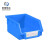 米奇特工 背挂式零件盒 塑料盒工具架五金方孔挂板盒子 蓝色 1号110*105*50（3个装）