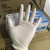 白鲨一次性乳胶手套抽取式麻面无粉橡胶手套实验室工厂用 乳白色 M