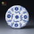 玖廷手工手绘青花瓷陶瓷盖置白瓷茶具复古茶壶盖子托中式壶杯承垫 手绘福寿宝盖置