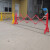工地便携式塑料伸缩护栏不锈钢移动绝缘折叠可携带防护栏玻璃钢施 玻璃钢12米高25米长管式黄黑