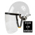 柯思捷定制安帽式电焊面罩烧焊工防护罩脸部面屏防飞溅打磨透明焊帽头戴式 安全帽(白色)+支架+透明屏