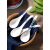 翼荏日式陶瓷大勺子长柄家用汤勺大号盛汤勺舀粥调羹汤匙餐具吃拉面勺 陶瓷大汤勺火影