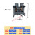 接线端子铜件导轨式UK6N电压排组合UK-6n端子6MM阻燃不滑丝不断脚 黄色