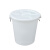 Cleapon 水桶 圆形收纳桶大容量水桶发酵桶酒店厨房工业环卫物业垃圾桶 120L 白色带盖 CL1004
