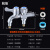 毓能 单冷4分快开水龙头一进二出三通一分二多功能洗衣机拖把池双头水龙头铜体低配款 双尖嘴配自动止水接头