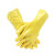 胜丽PVC浸塑手套劳保耐磨耐弱酸碱工业防护黄色均码5副装