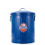 金属垃圾桶铁皮厨房客厅杂物收纳桶套装带盖圆桶 深蓝 6L 直径21.5*高29cm